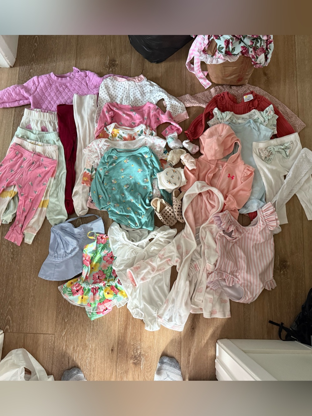 Large 30 items toddler baby girl bundle including swim 9-12m